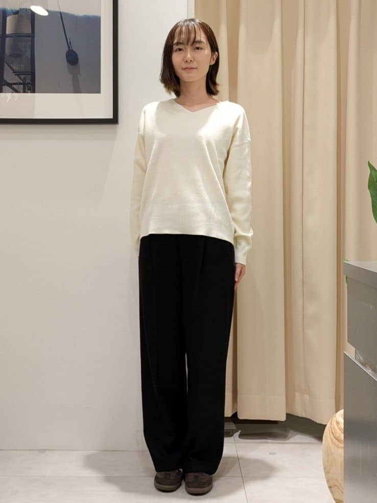 なめさんの「THE SHOP TK｜纏うだけで大人上品 シャギーチェスターハーフコート」を使ったコーディネート