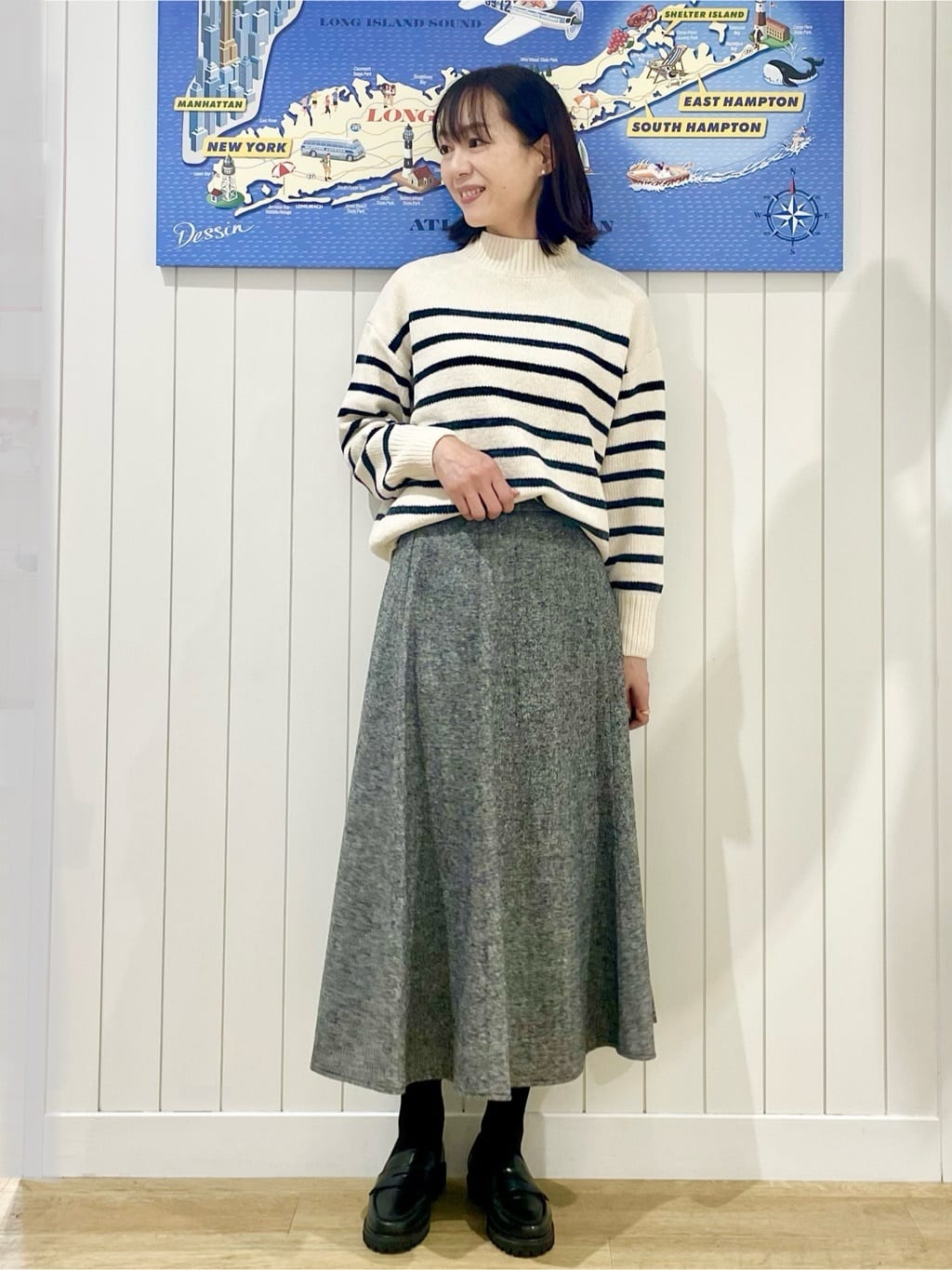 uwatokoさんの「Dessin｜【洗える】ハイネックベロアモールニット」を使ったコーディネート