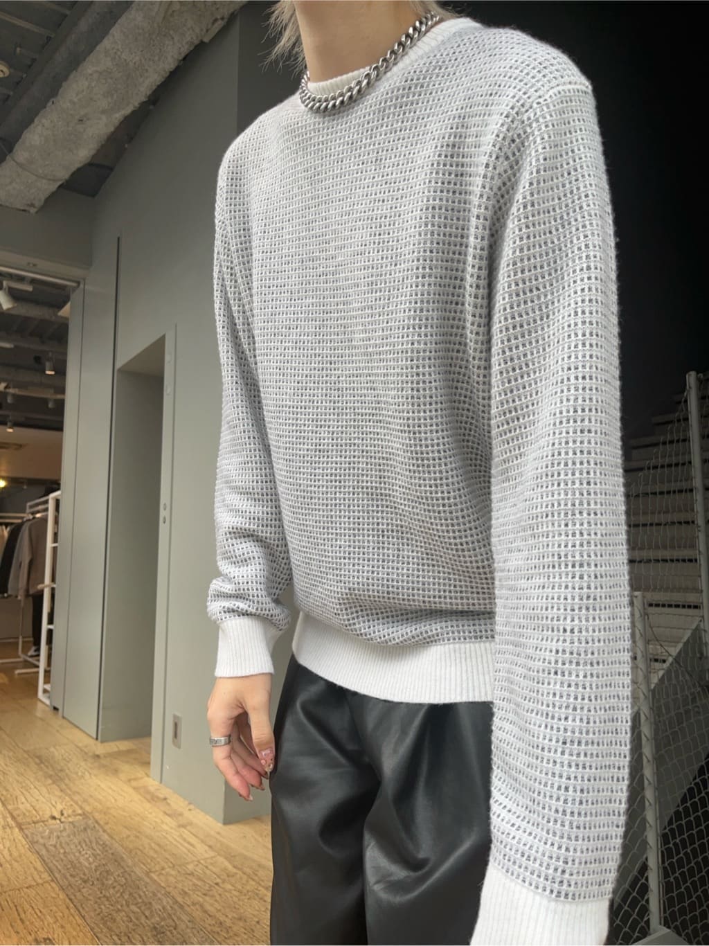 こうへいさんの「TAKEO KIKUCHI｜メランジ ニットプルオーバー」を使ったコーディネート