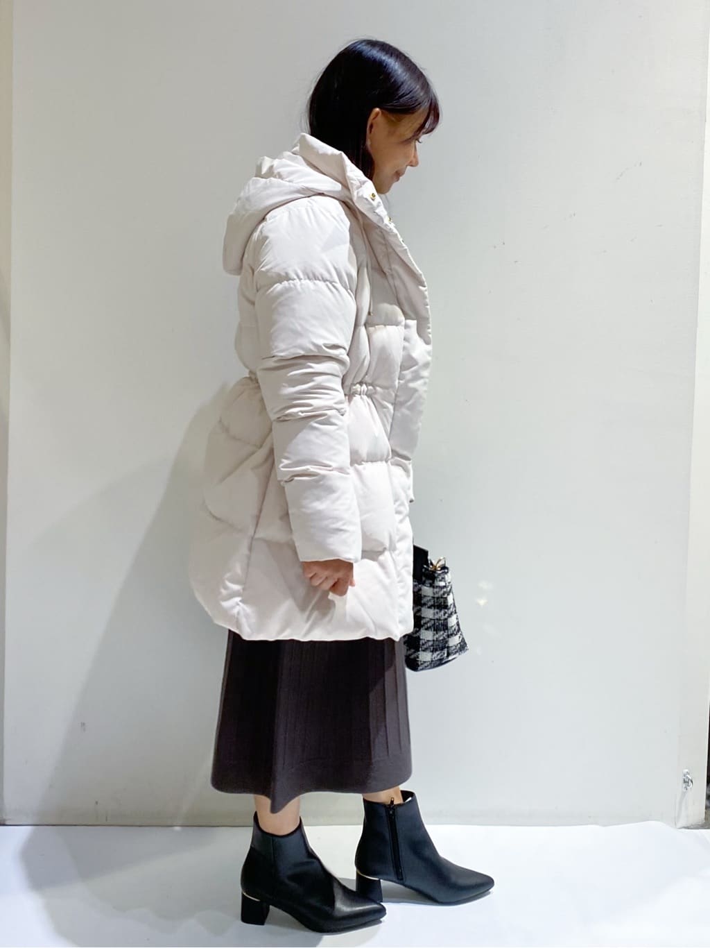 ちぃさんの「OPAQUE.CLIP｜KAWADAダウンドロストミドルコート【撥水／洗濯機OK／2WAY／静電気防止裏地】《XS～3L》」を使ったコーディネート