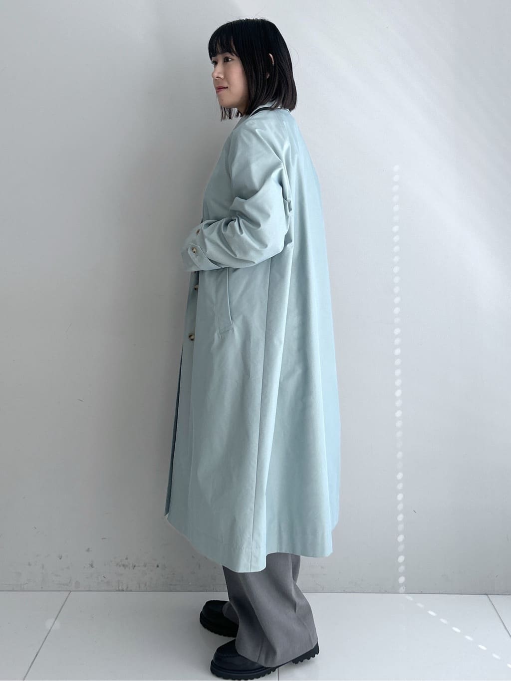 Hirokaさんの「Dessin｜【洗える】ミドルゲージボートネックカラーニット」を使ったコーディネート