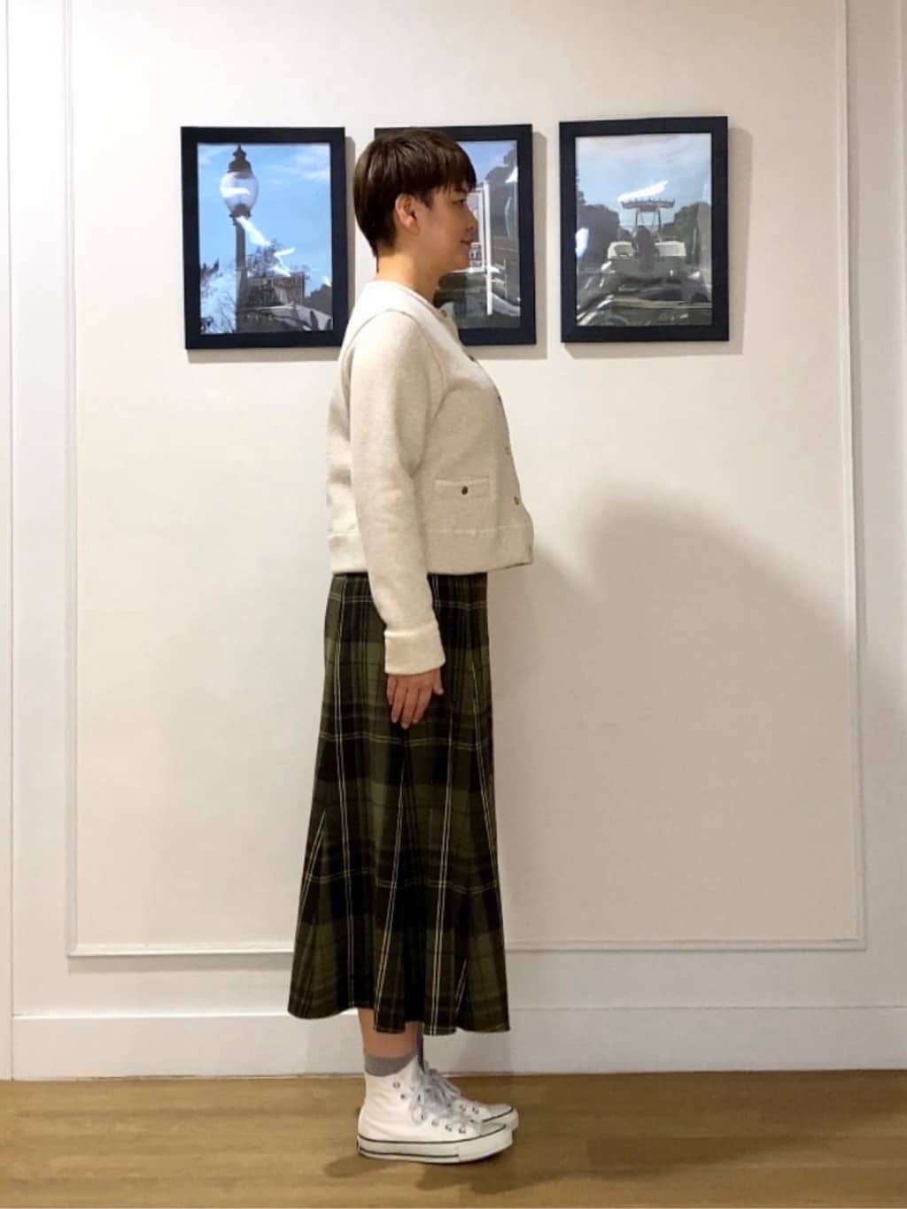 Hiroさんの「Dessin｜【日本製/洗える】吊り裏毛カーディガン」を使ったコーディネート