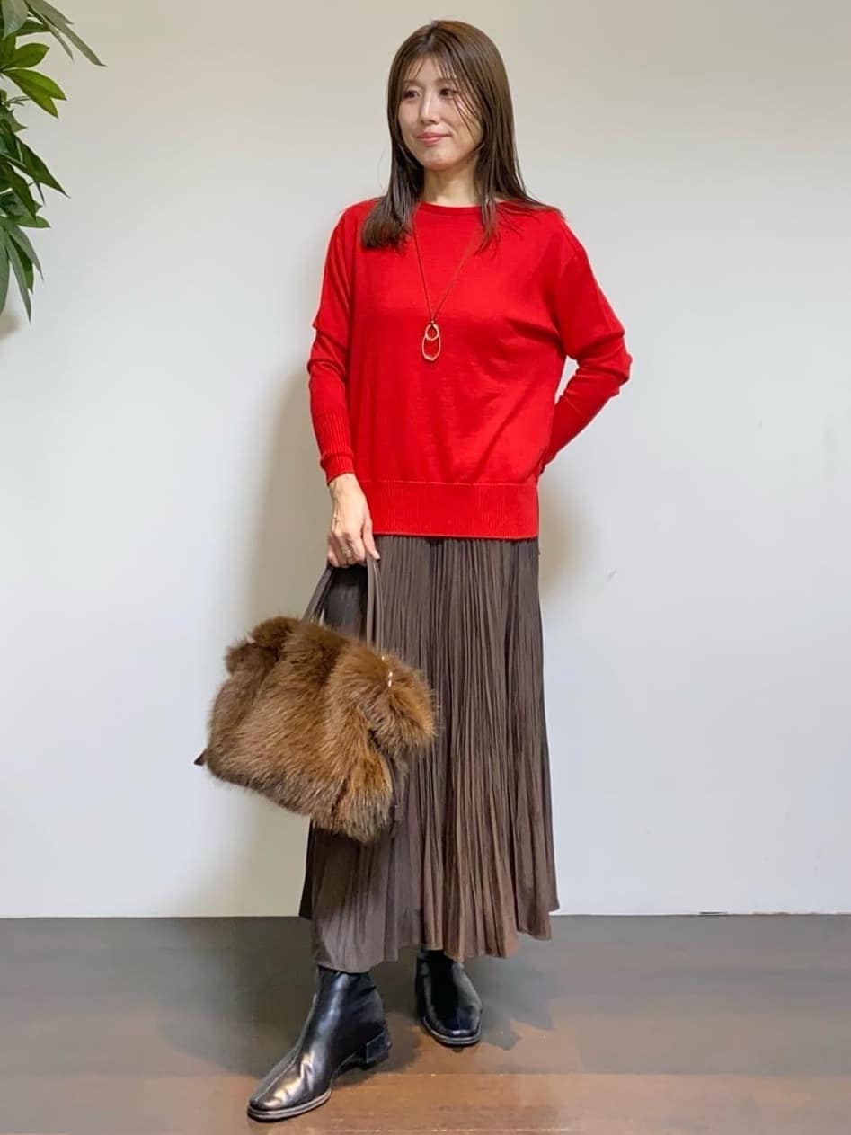 tomoさんの「UNTITLED｜【8色展開/体型カバー】魅せるタイムレスニット」を使ったコーディネート
