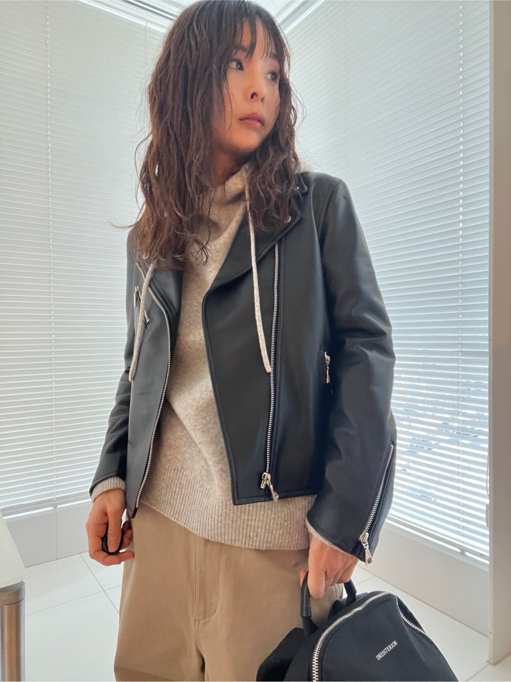 misaさんの「DRESSTERIOR｜【本革】レザーダブルライダース」を使ったコーディネート