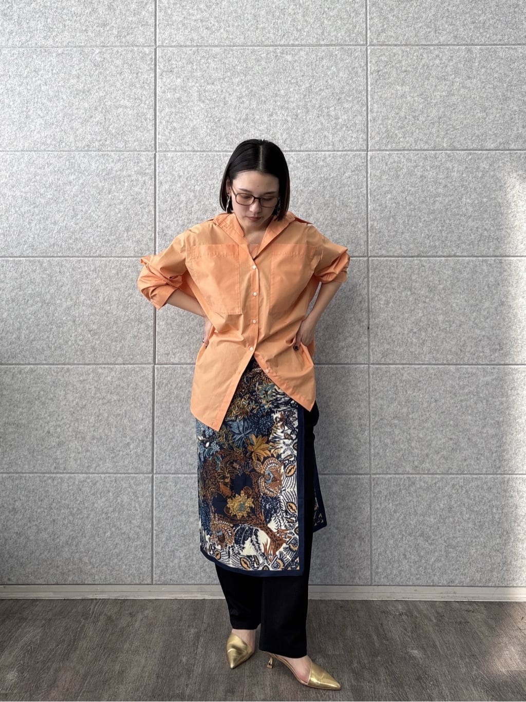 ayanoさんの「INDIVI｜Timeless｜ビッグポケットフォルムシャツ【接触冷感】」を使ったコーディネート