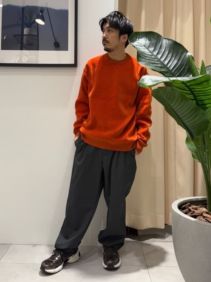 はさんの「THE SHOP TK｜【包み込まれるような柔らかさ】配色モールニット 洗濯機OK」を使ったコーディネート