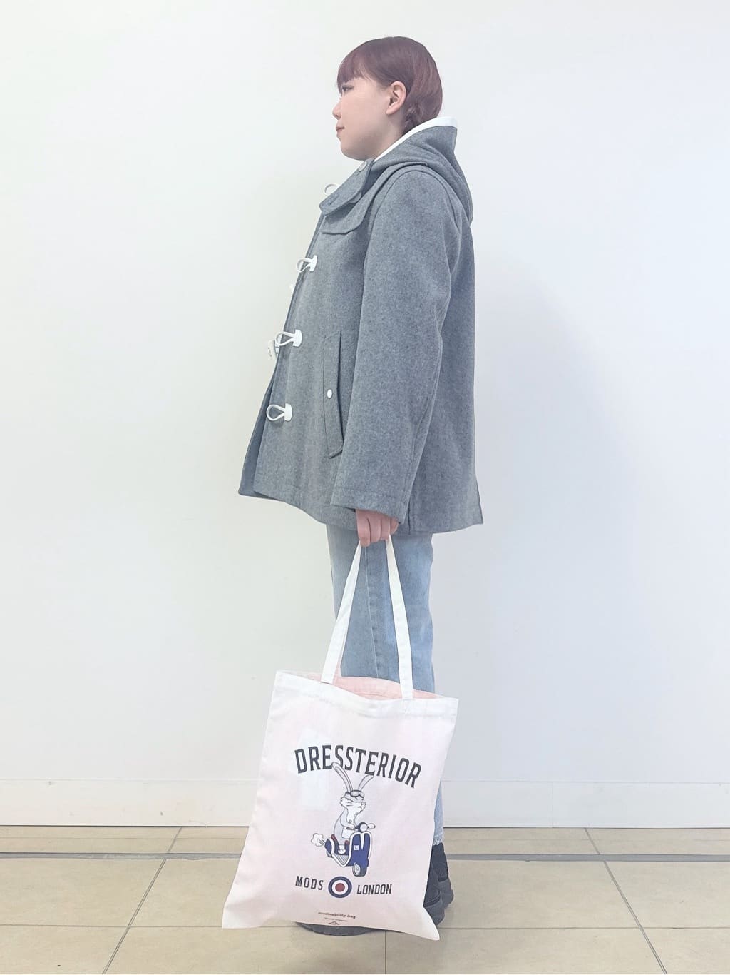 なかもとあきさんの「DRESSTERIOR｜◆グレー メルトンダッフルジャケット」を使ったコーディネート