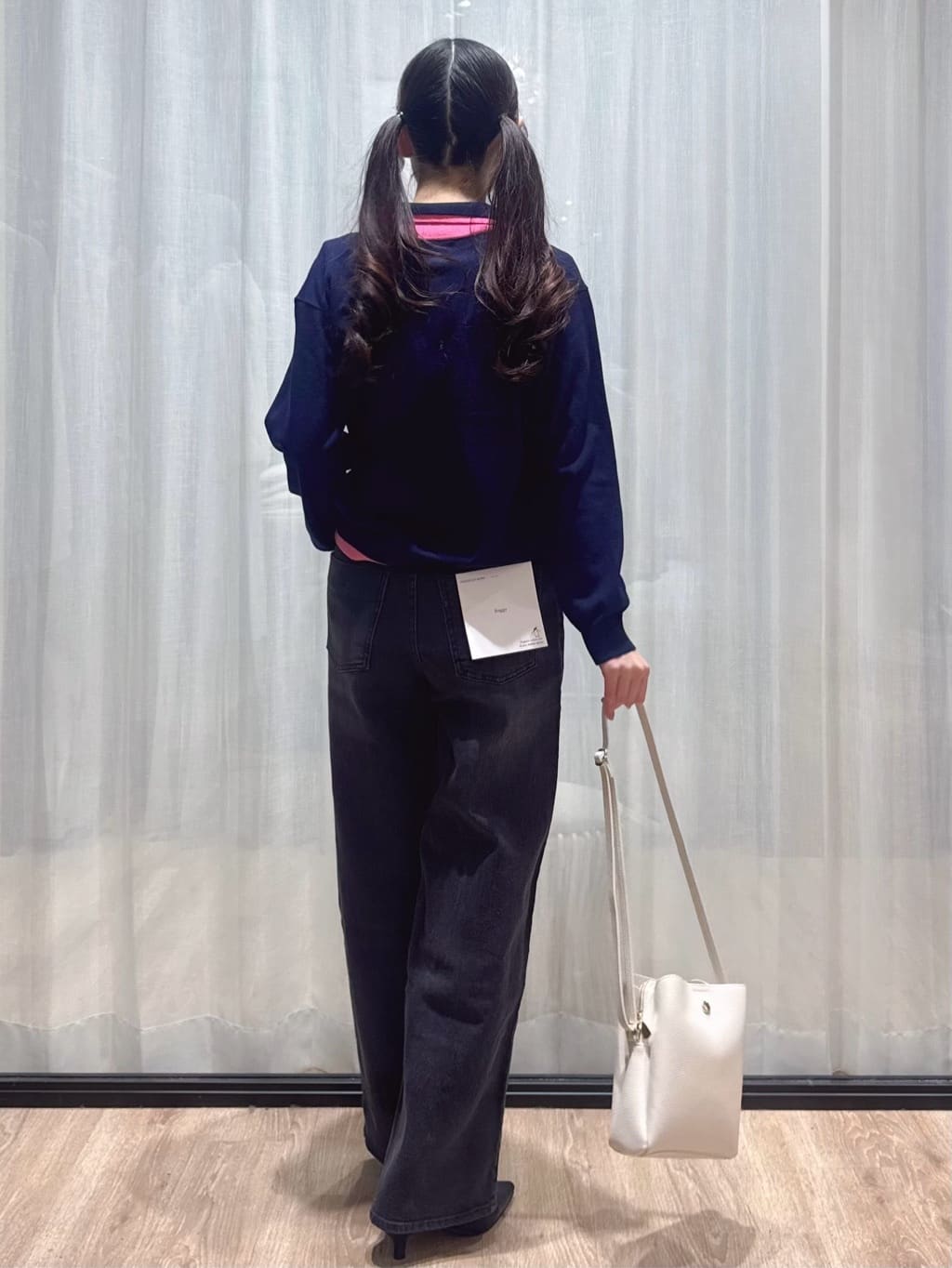 ぞうげさんの「OPAQUE.CLIP｜ダブルカラーポロ衿配色ニット【洗濯機OK】」を使ったコーディネート