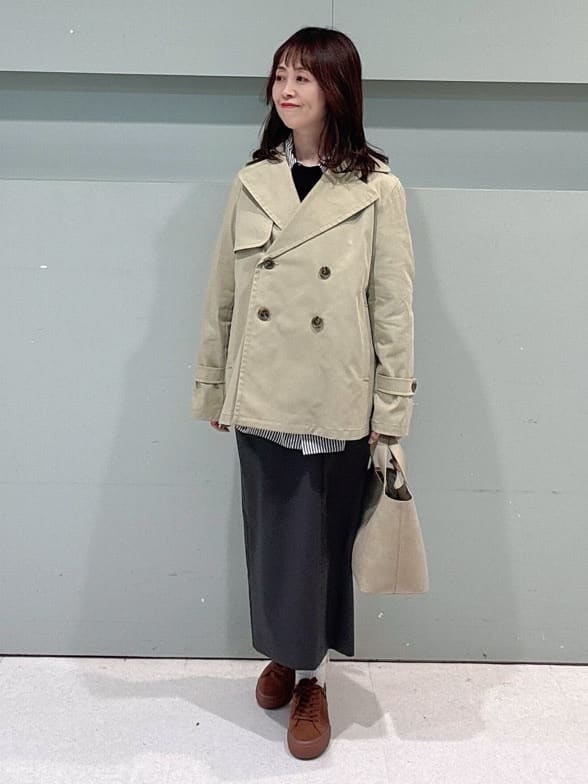 makiさんの「UNTITLED｜【洗える】スポンディッシュ ボトルネックニット」を使ったコーディネート