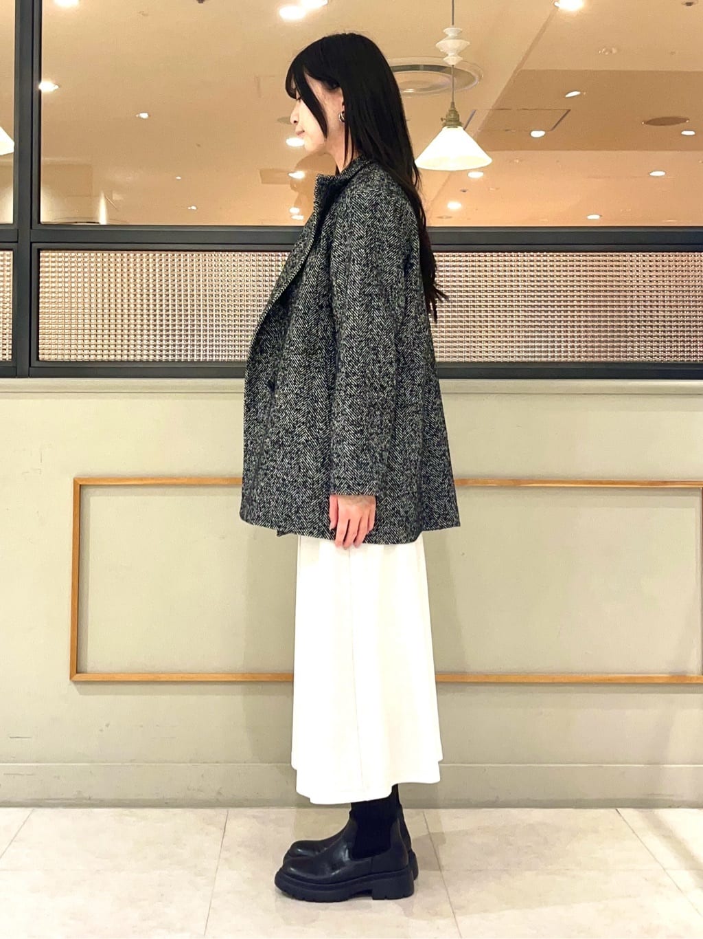 kumiさんの「INDIVI｜【冬ニット人気NO．1！／カシミヤ混】ミドルゲージハイネックニット」を使ったコーディネート