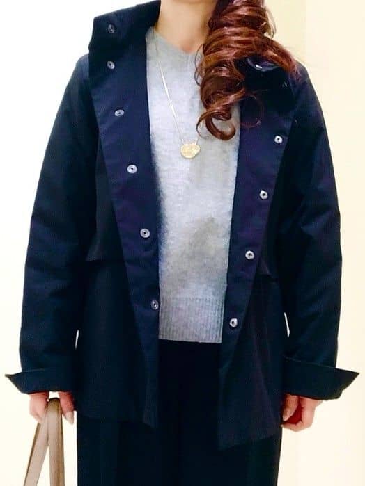 花さんの「Reflect｜【すっきり見え／フード取り外し可／通勤におすすめ◎】ライティアウター」を使ったコーディネート