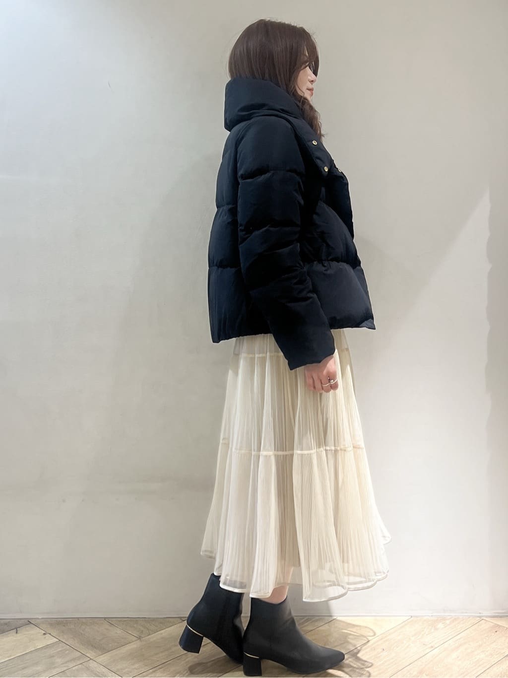 nanaさんの「index｜KAWADAダウンショートコート【撥水／洗濯機OK／静電気防止裏地】《XS～LL》」を使ったコーディネート