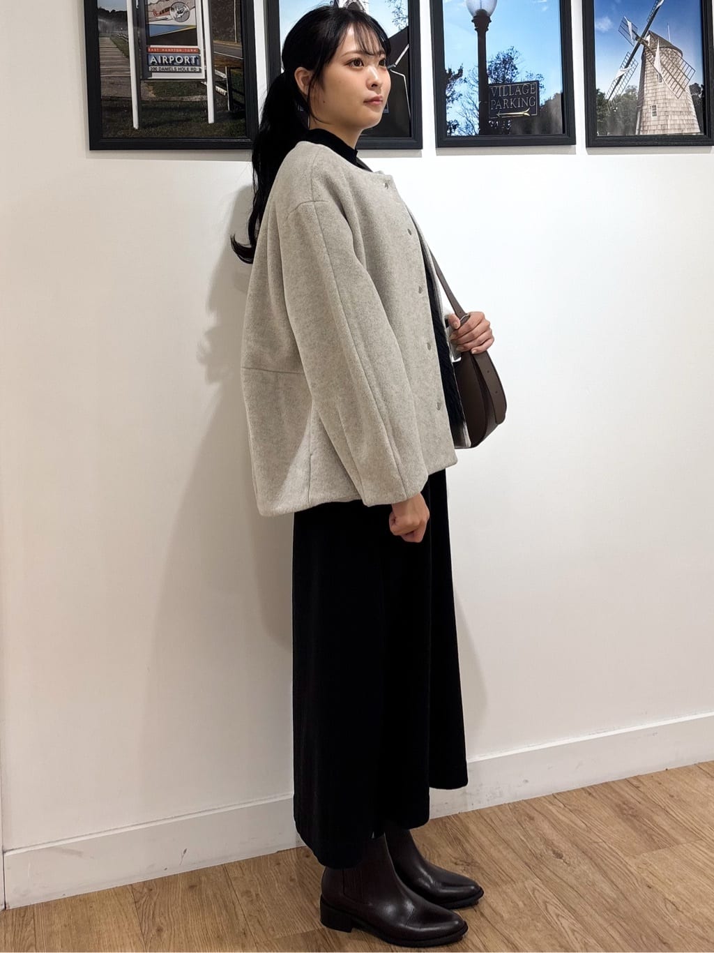 Ririkaさんの「Dessin｜【2点セット・洗える】シャギーベストニットワンピース」を使ったコーディネート
