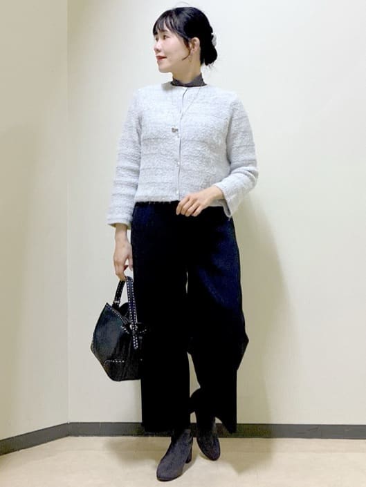  beni_gingerさんの「Reflect｜【お食事会やお出かけに◎】ふんわりジャカード編みカーディガン」を使ったコーディネート