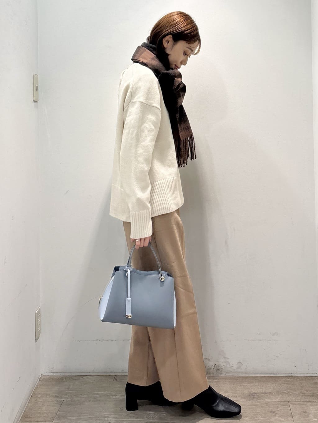 ぶまりんさんの「OPAQUE.CLIP｜ウォームタッチ イージーワイドパンツ【洗濯機洗OK／ストレッチ】≪SS～LL≫」を使ったコーディネート