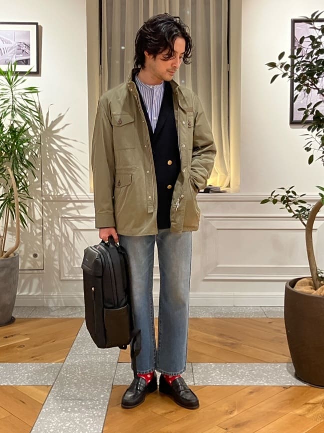 junyaさんの「DRESSTERIOR｜◆【Safari5月号掲載】10．6oz コンフォートワイドデニムパンツ」を使ったコーディネート