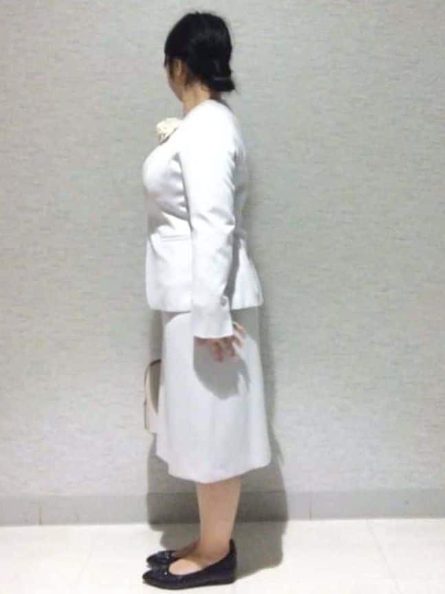 sakoさんの「Reflect｜【SS-4Lサイズ／通勤／セットアップ可】ノーカラージャケット」を使ったコーディネート