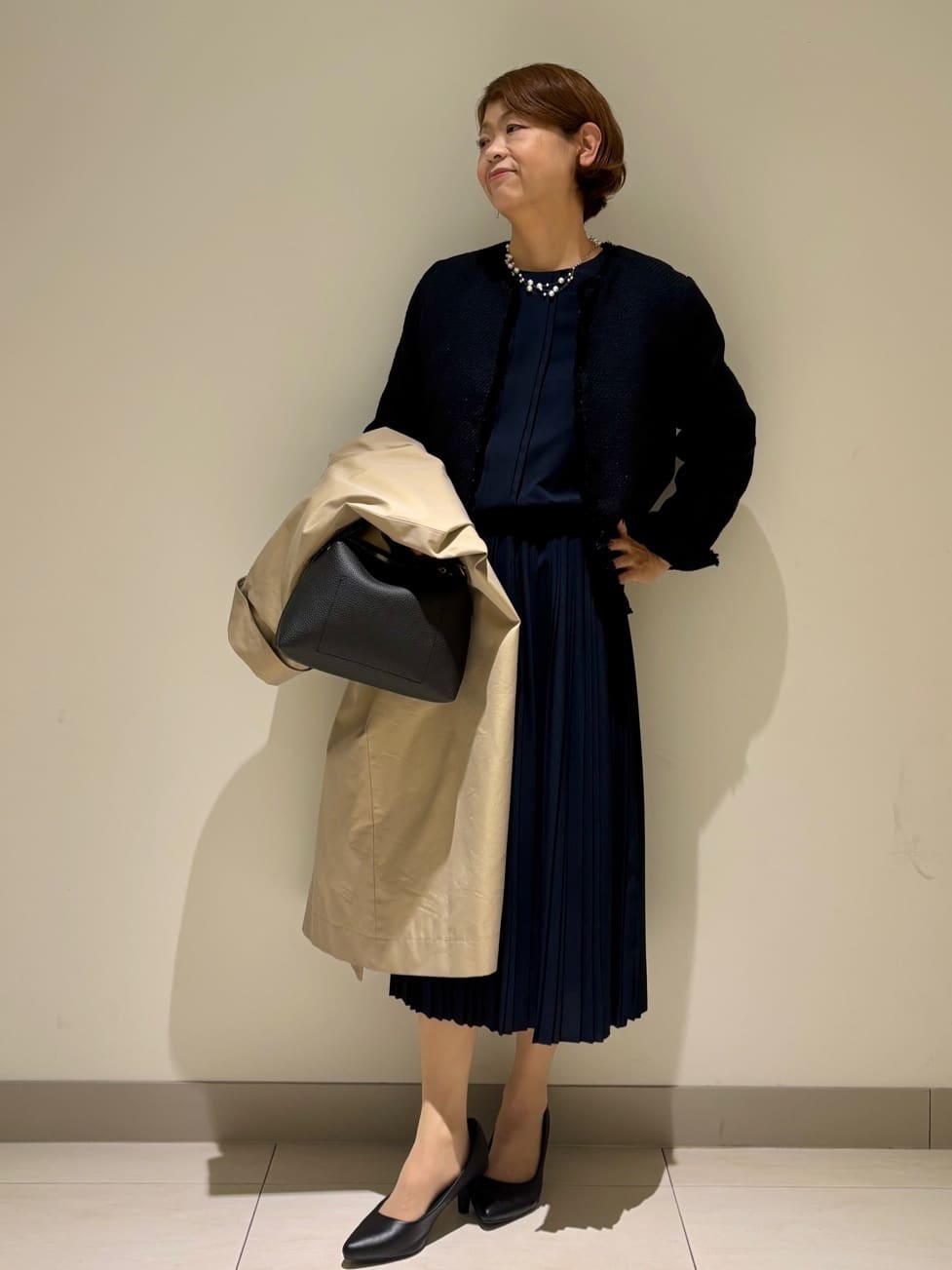 Haruさんの「Dessin｜シャンブレースプリングコート」を使ったコーディネート