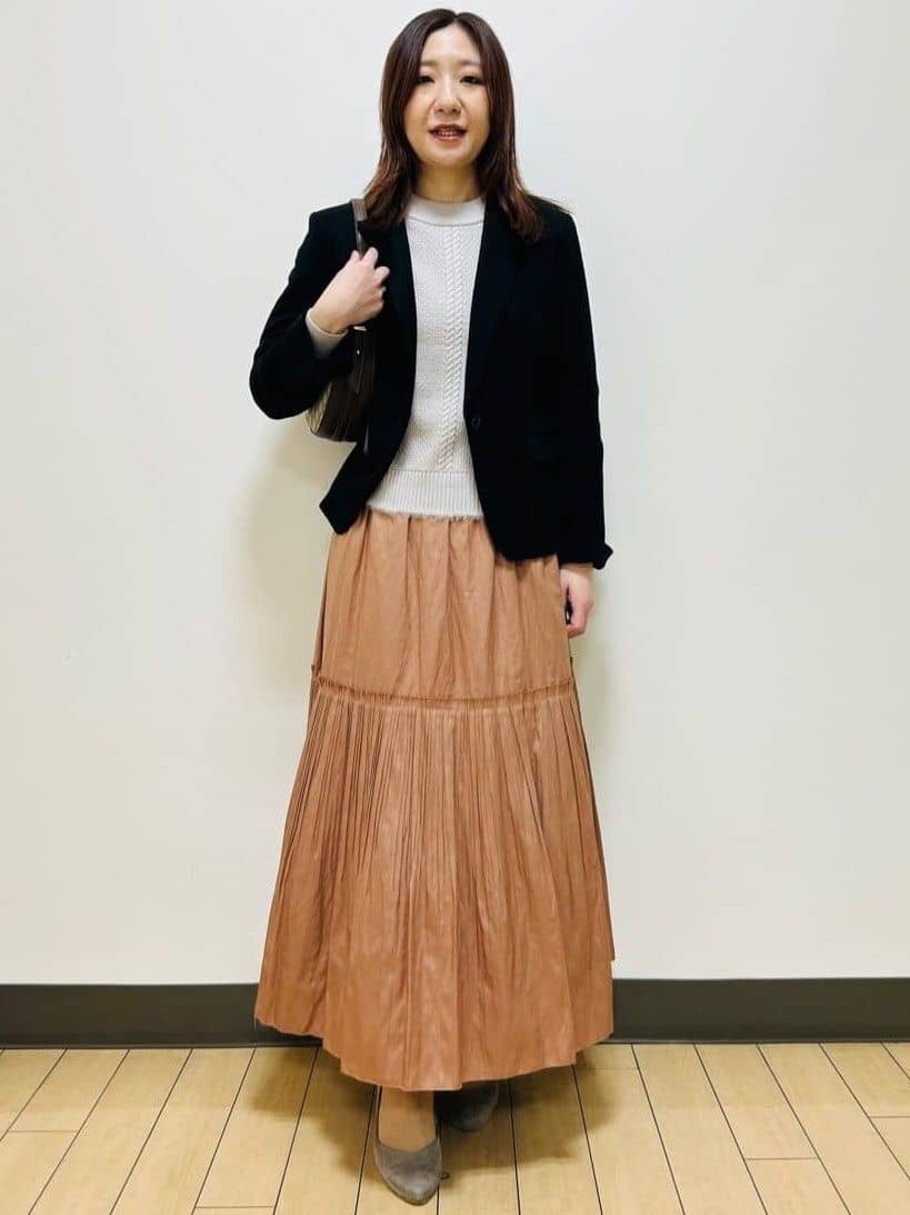 miiiさんの「Reflect｜【腰周りすっきり◎】プリーツギャザースカート」を使ったコーディネート