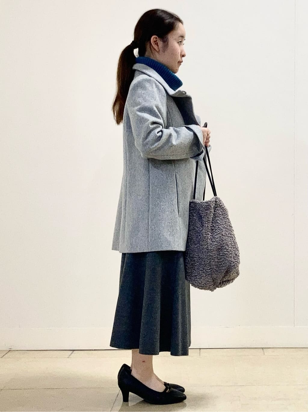 tomominさんの「Reflect｜【SS-4Lサイズ／衿が顔に当たらない◎】スタンドネックミドルコート」を使ったコーディネート