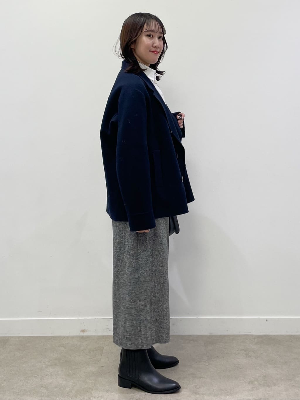 yukariさんの「Dessin｜【洗える】ウール混リバーメルトンコート」を使ったコーディネート