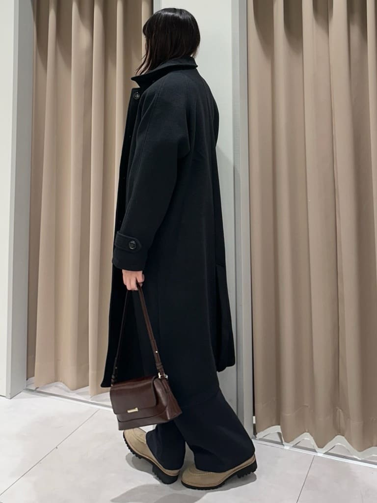 cottonさんの「THE SHOP TK｜ジャージメルトンスタンドカラーコート」を使ったコーディネート