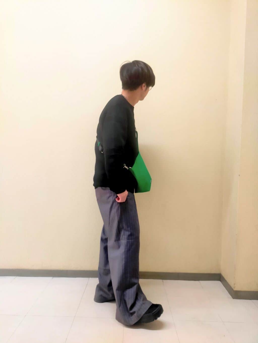 nerさんの「TAKEO KIKUCHI｜畦編みチェック プルオーバーニット」を使ったコーディネート