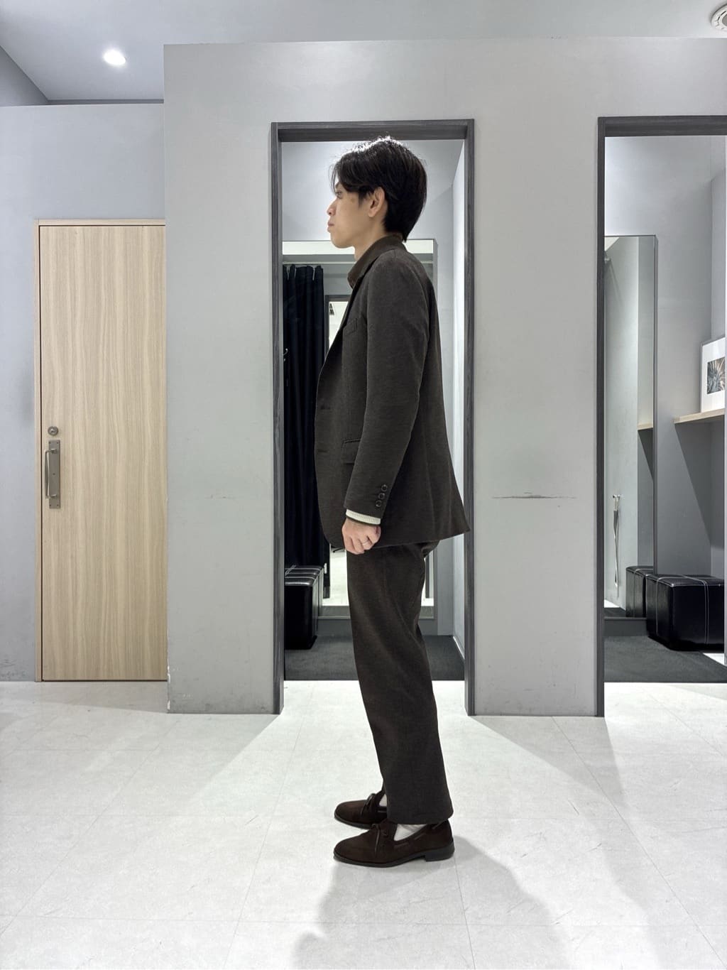 わいずみさんの「TAKEO KIKUCHI｜【None Of Stress】アクティブジャージ 千鳥 ジャケット」を使ったコーディネート