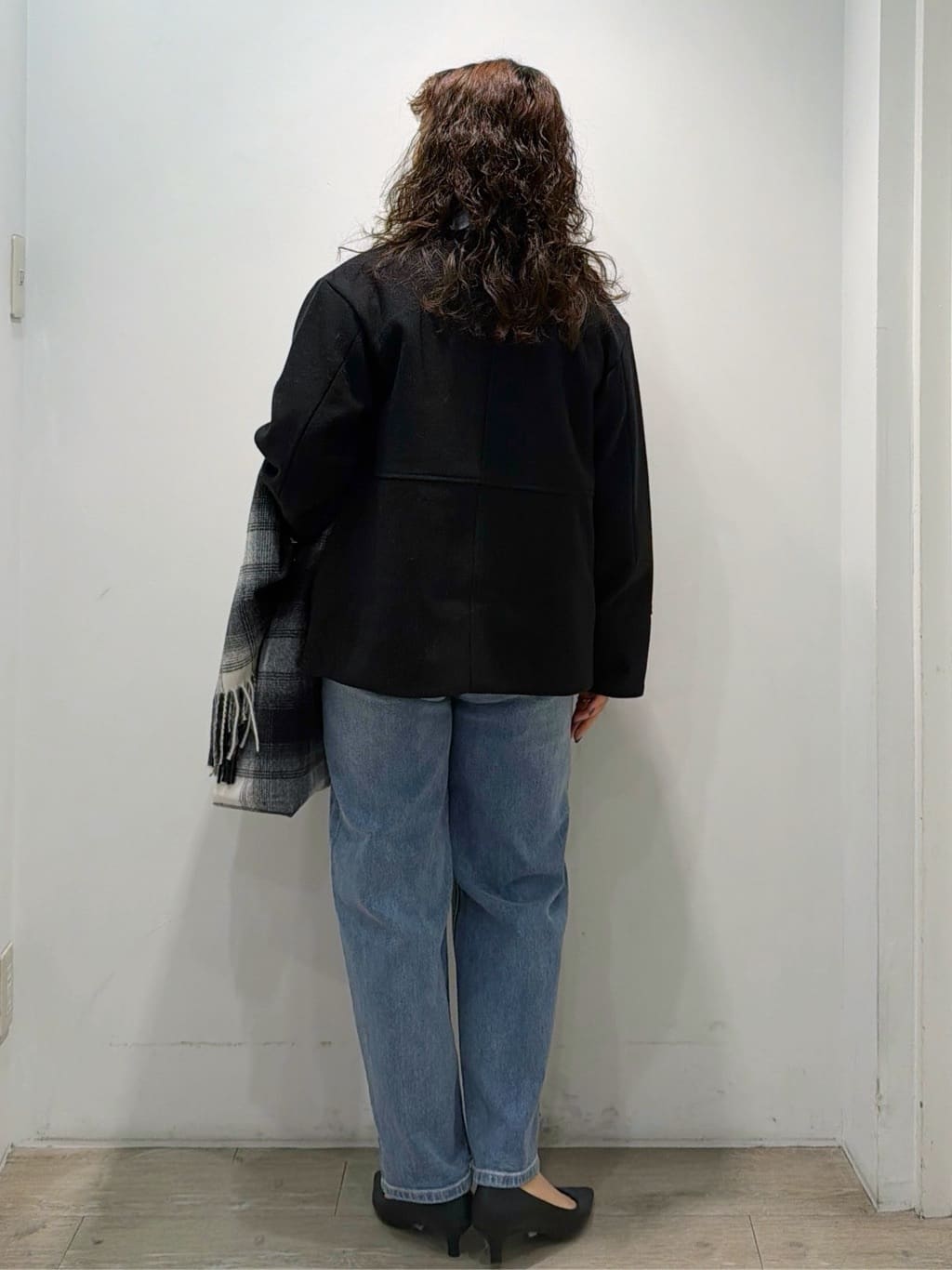 sumicaさんの「OPAQUE.CLIP｜ウールライクメルトンノーカラーコート【洗濯機洗い可】」を使ったコーディネート