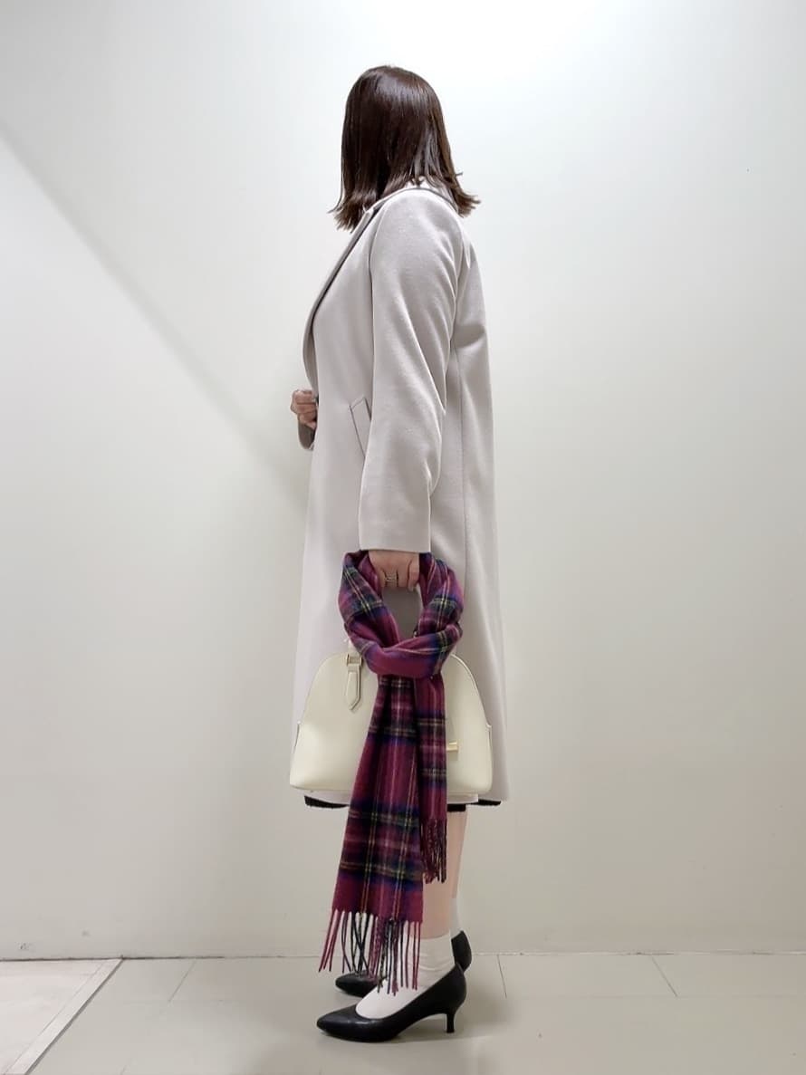 YUIさんの「UNTITLED｜【洗える/ストレッチ】ツイードジャージワンピース」を使ったコーディネート