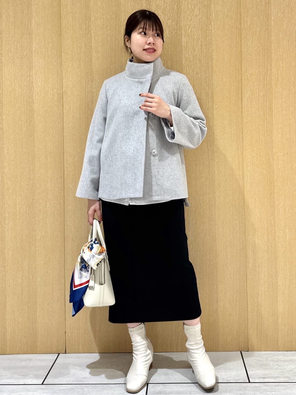 nanaさんの「UNTITLED｜【ゆったりサイズ／着丈短め】ジップニットカーディガン」を使ったコーディネート