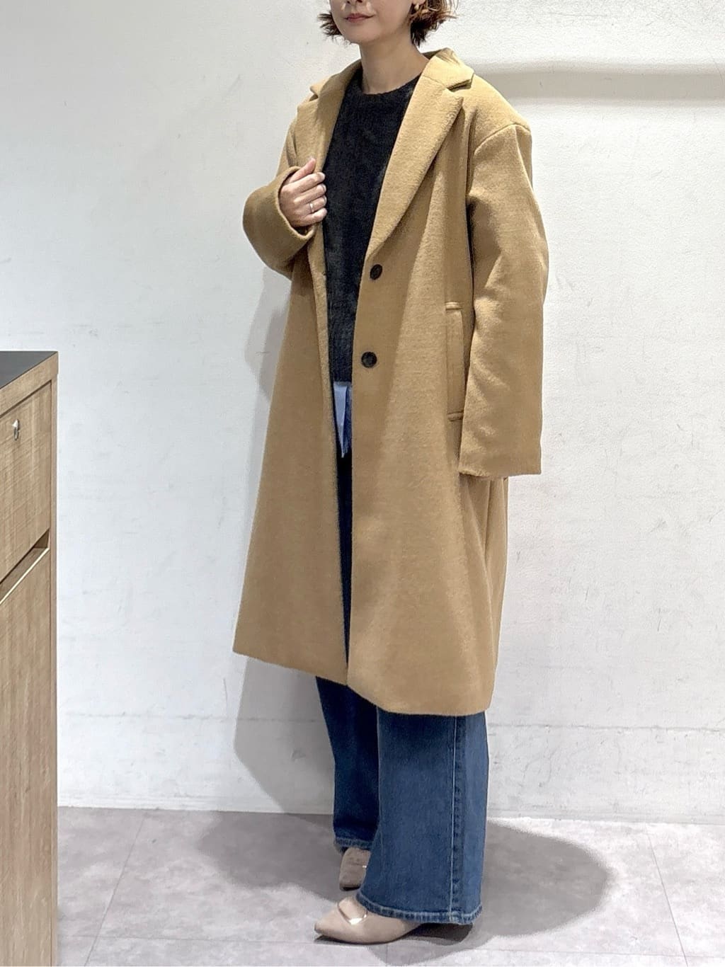 たけねぇさんの「OPAQUE.CLIP｜カシミヤブレンドウールチェスターコート」を使ったコーディネート