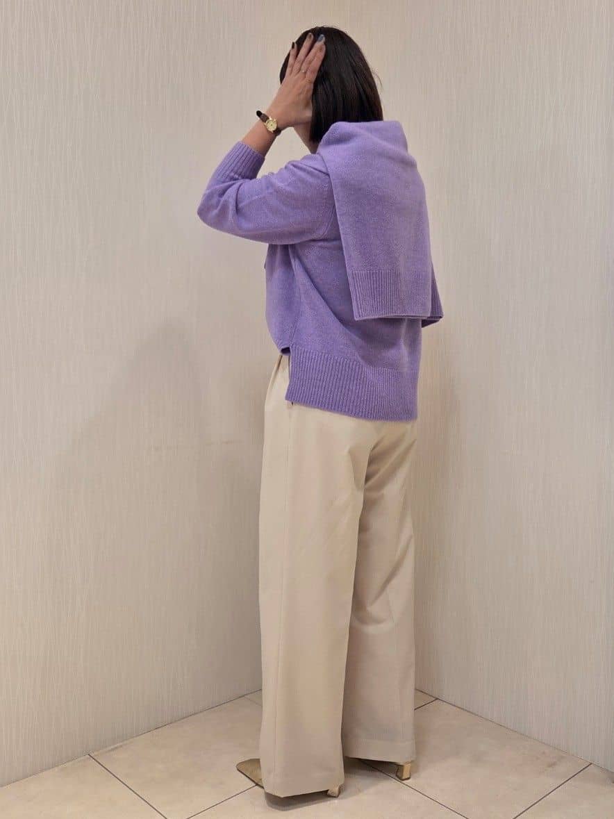 naokoさんの「UNTITLED｜【重ね着もおすすめ/洗える】ウールカシミヤ クルーネックニット」を使ったコーディネート