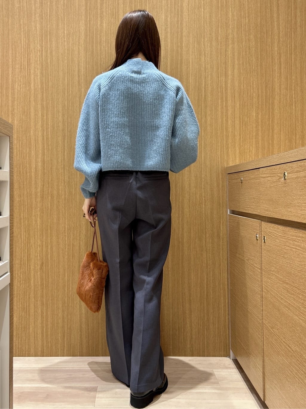 maiさんの「OPAQUE.CLIP｜MIXミドルゲージショートあぜニット【洗濯機OK】」を使ったコーディネート