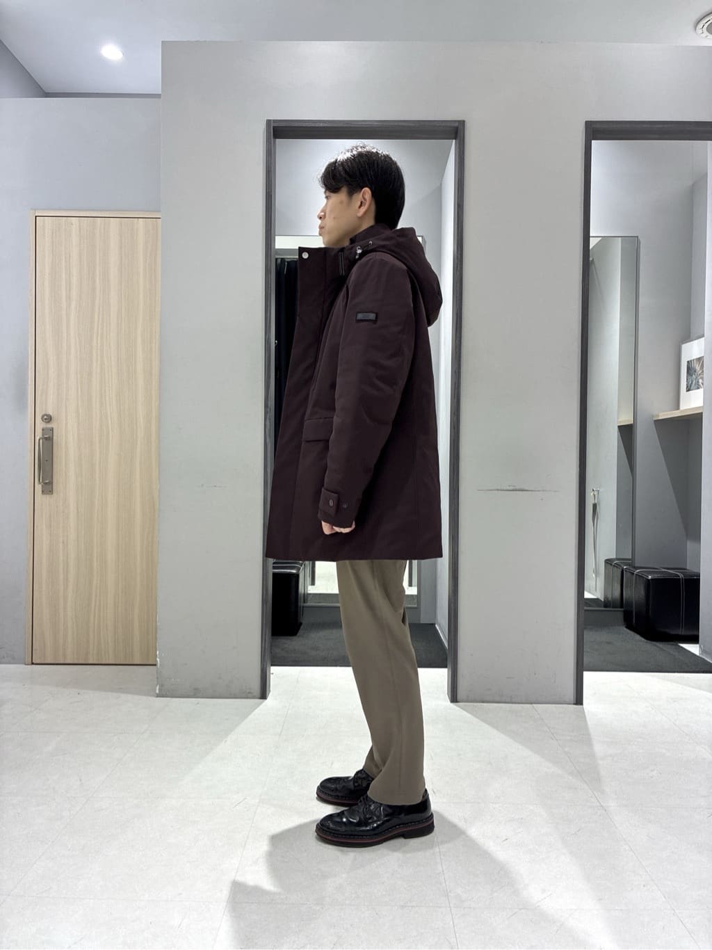 わいずみさんの「TAKEO KIKUCHI｜【None Of Stress】ストレッチ ダウンブルゾン」を使ったコーディネート