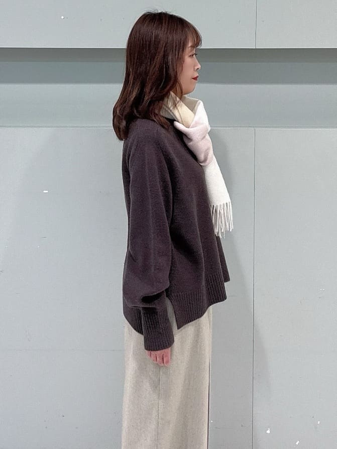 makiさんの「UNTITLED｜【8色展開/洗える】ウールカシミヤ ハイネックニット」を使ったコーディネート