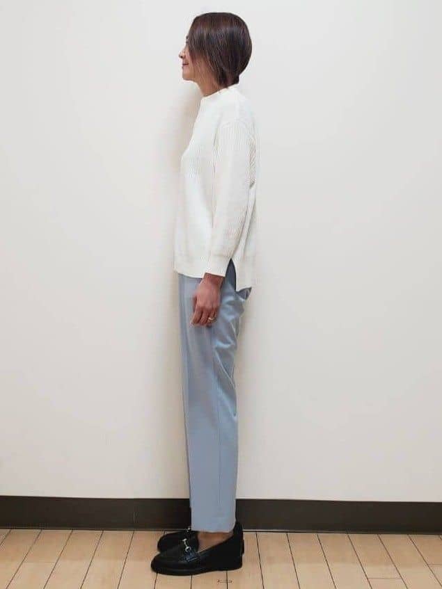 yuuさんの「Reflect｜【腰周りカバー／長め丈】モックネックニットプルオーバー」を使ったコーディネート
