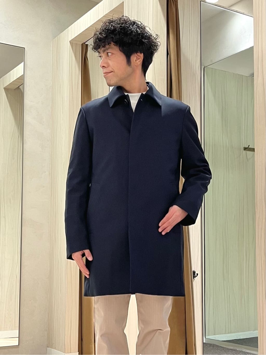 URAさんの「TAKEO KIKUCHI｜【ダウンライナー付き】メランジ ステンカラー コート」を使ったコーディネート