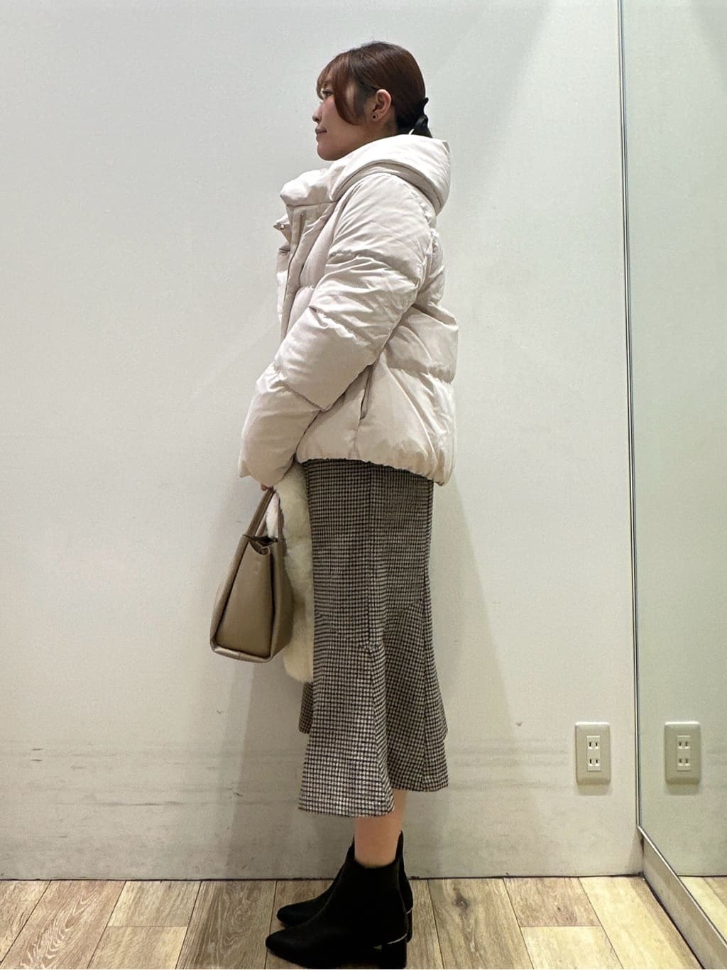 MOMOさんの「index｜KAWADAダウンショートコート【撥水／洗濯機OK／静電気防止裏地】《XS～LL》」を使ったコーディネート