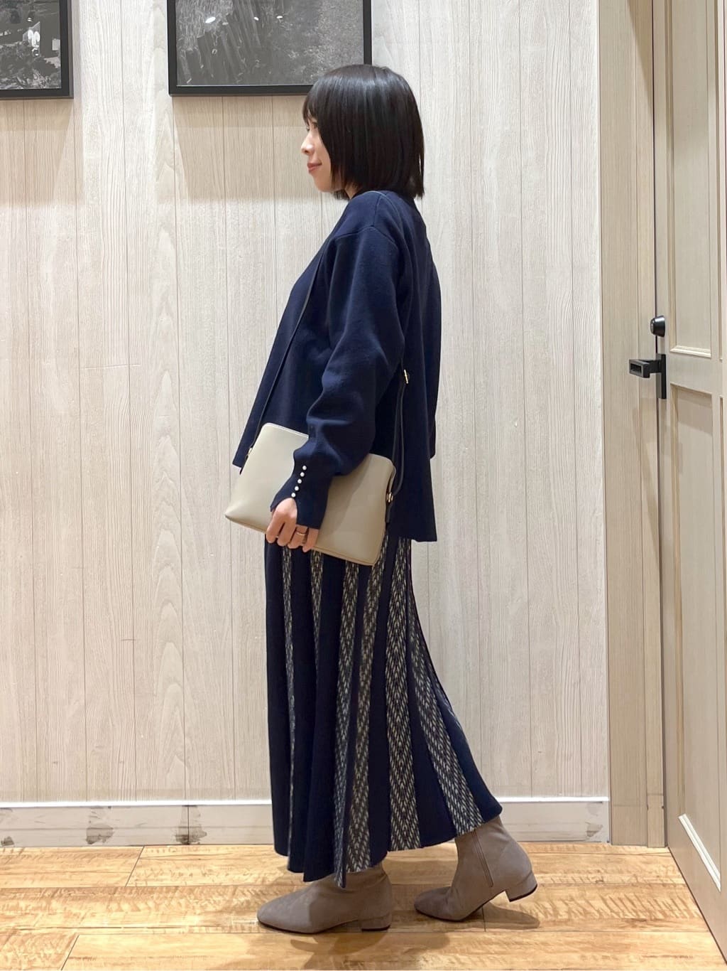 shirayuuuさんの「SHOO･LA･RUE｜【S-LL】軽くてふんわりあたたかい スライバージャケット」を使ったコーディネート