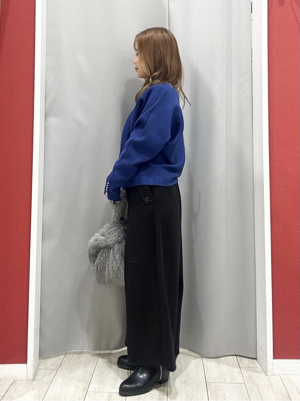shioさんの「SHOO･LA･RUE｜【洗濯機可】美脚見え あったか圧縮ニット ガウチョパンツ」を使ったコーディネート