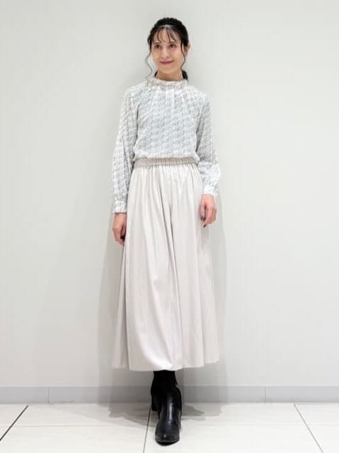 kayoさんの「INDIVI｜【きれいめ／オフィス／イベント】フェザージャカードブラウス」を使ったコーディネート