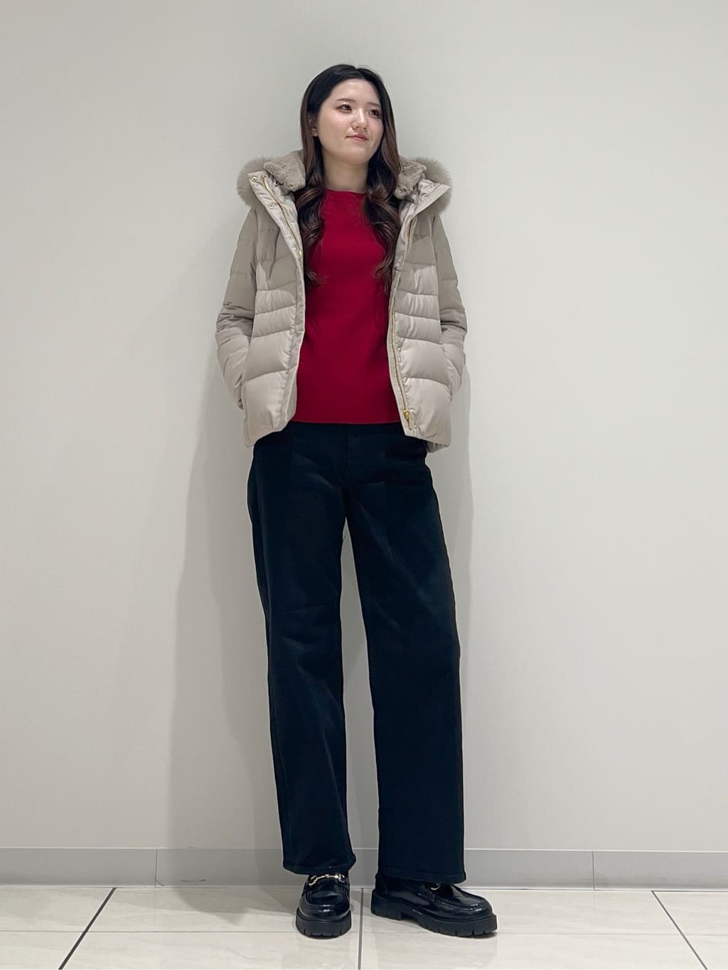 T.Kさんの「INDIVI｜【洗える／選べる8色】トーンアップニット」を使ったコーディネート
