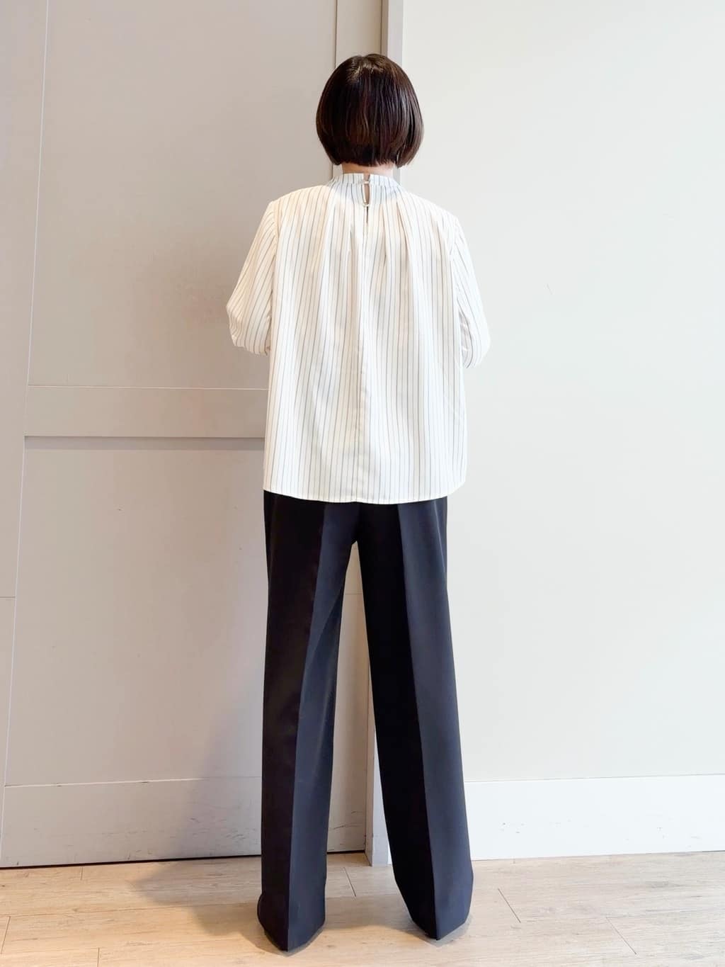 yamakoさんの「grove｜【マシンウォッシュ／防シワ/SS-3L】ストレッチノーカラージャケット」を使ったコーディネート