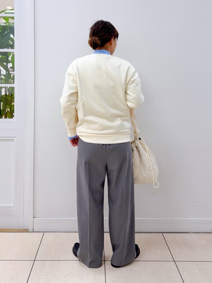 Osawaさんの「Dessin｜【洗える】裏起毛ロゴスウェット」を使ったコーディネート