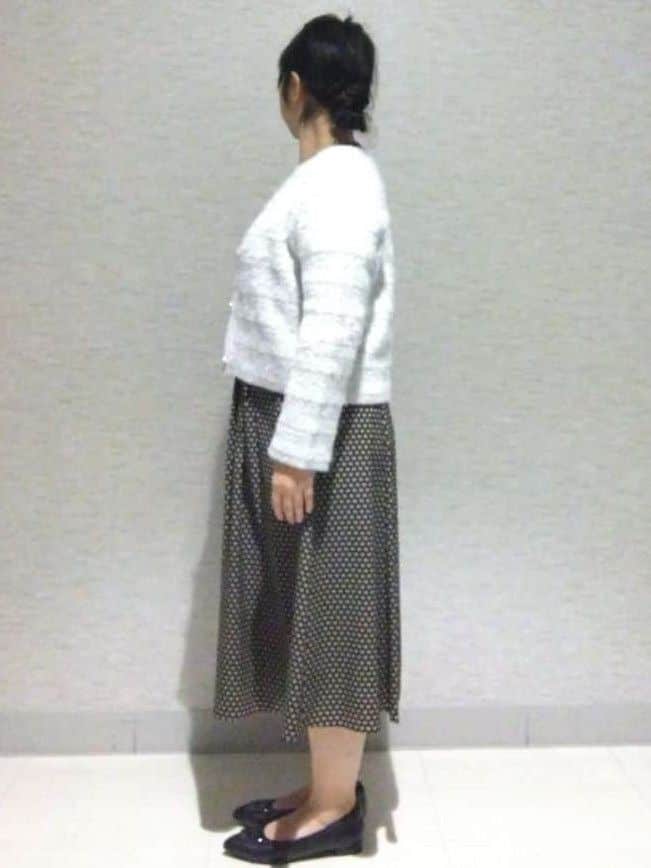 sakoさんの「Reflect｜【お食事会やお出かけに◎】ふんわりジャカード編みカーディガン」を使ったコーディネート
