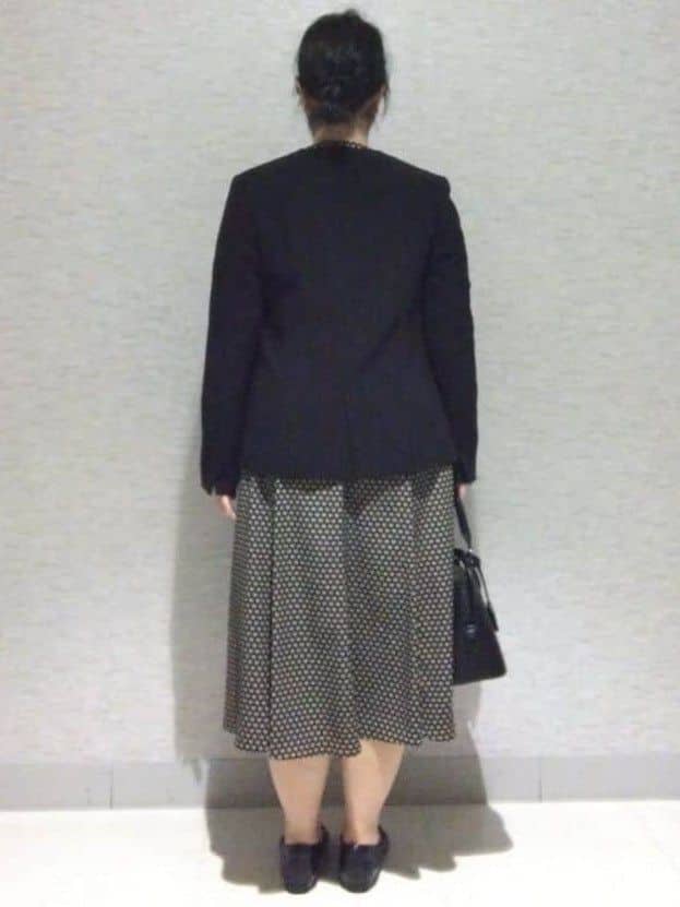 sakoさんの「Reflect｜【SS-4Lサイズ／通勤／セットアップ可】ノーカラージャケット」を使ったコーディネート