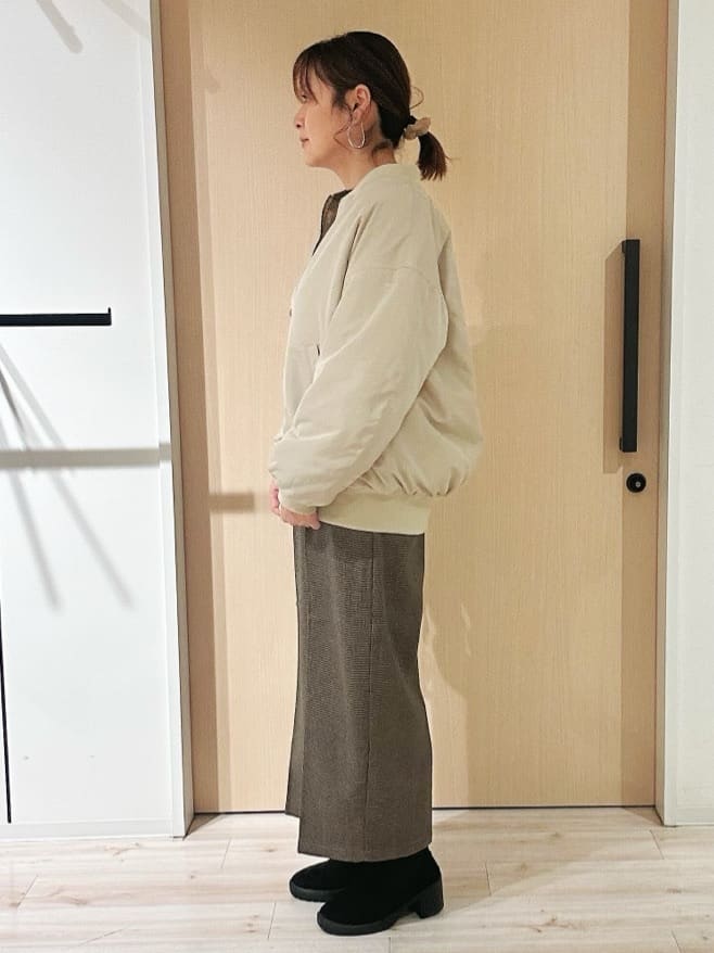 funafunaさんの「SHOO･LA･RUE｜【S-LL】大人も取り入れやすい BIGシルエット MA－1ブルゾン」を使ったコーディネート