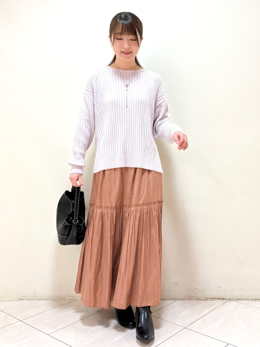 mikiさんの「Reflect｜【ゆったり着られる◎】ワイドリブニットプルオーバー」を使ったコーディネート