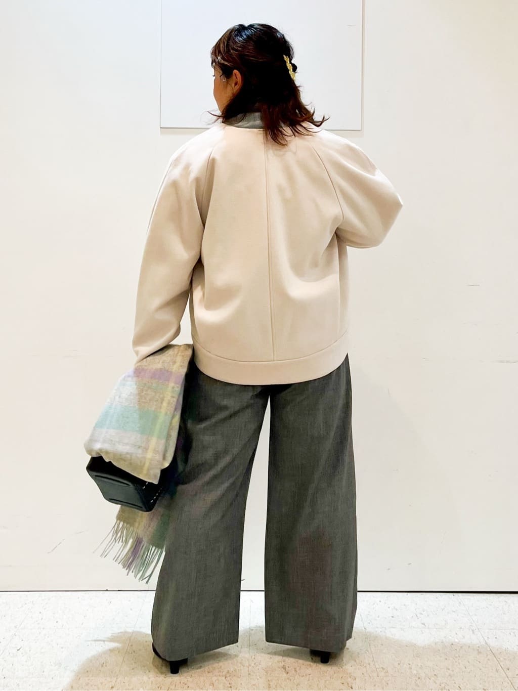 kimmyさんの「Reflect｜【ゆったりシルエット】ジャージメルトンコクーンジャケット」を使ったコーディネート